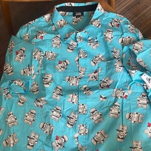 Disney Parks Star Wars Stormtroopers all over button up shirt NWT size 2xl